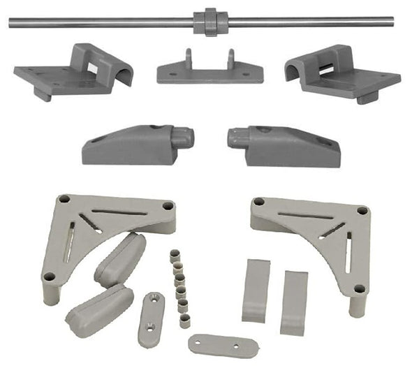 Reimo Sliding Table Bar Rail and Table Storage Kit Set Grey